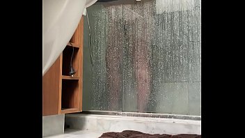 BBW caught masturbating in shower
