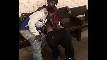 HUGE BBC gets sucked by bum in NYC train station in PUBLIC