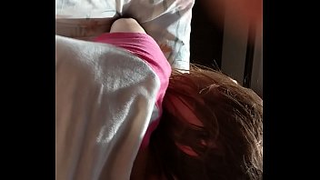Stretching my skinny girlfriend with cock sleeve