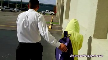 Petite Teen Schoolgirl Blows A Guard