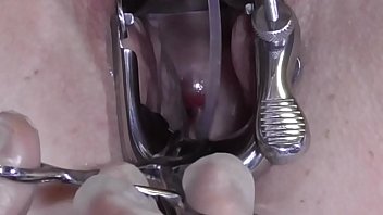 Breeding Analslut Four - James using his cum to breed analslut - using a catheter full of cum into her cervix - though the speculum opening her pussy